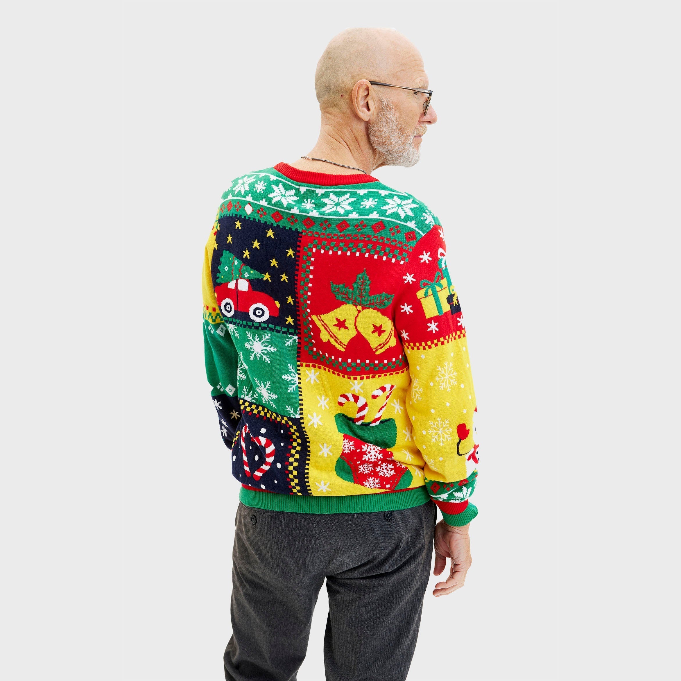 The Patchwork Christmas Sweater β Men